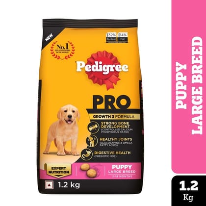 Pedigree PRO Puppy (3 to 18 Months) Large Breed Dry Dog Food 1.2kg Pedigree PRO Puppy (3 to 18 Months) Large Breed Dry Dog Food 1.2kg