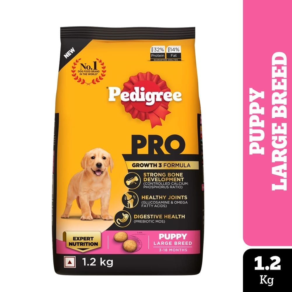 Pedigree PRO Puppy (3 to 18 Months) Large Breed Dry Dog Food 1.2kg