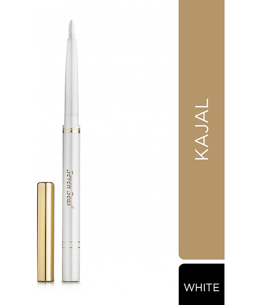 Seven Seas Glide-On Waterproof | Smudgeproof | Non Transferable | White Color Kajal ( White )