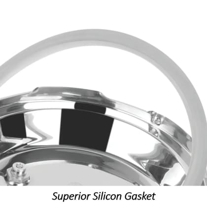 Softel Stainless Steel Handi Pressure Cooker with Glass Lid | Gas & Induction Compatible | Silver