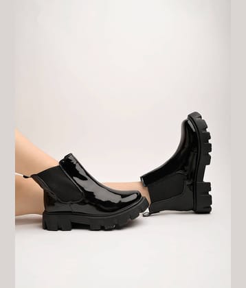 Shoetopia Black Women's Ankle Length Boots