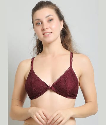 N-Gal Lycra Non Padded Women's Bralette Bra ( Black )