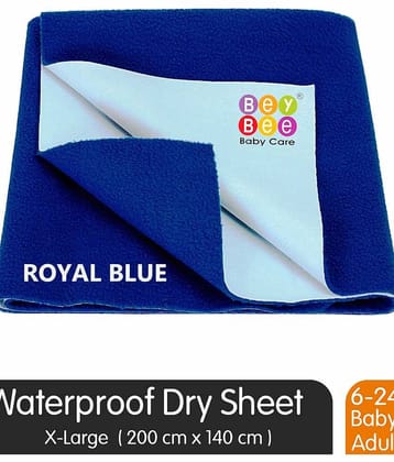 BeyBee Waterproof Bed Protector Sheet (X-Large (200cm X 140cm), Royal Blue)