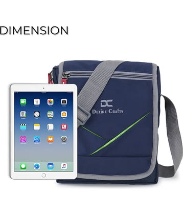 Dezire Crafts Navy Blue Solid Messenger Bag