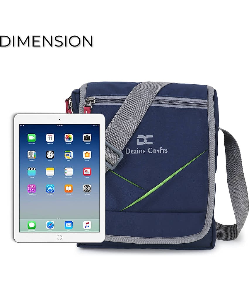 Dezire Crafts Navy Blue Solid Messenger Bag