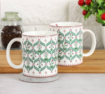 India Circus Blooming Dahlia Coffee Mug Set Of 2