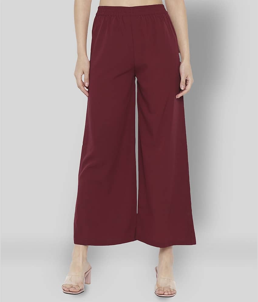 ALL WAYS YOU - Red Polyester Flared Women's Palazzos ( Pack of 1 )