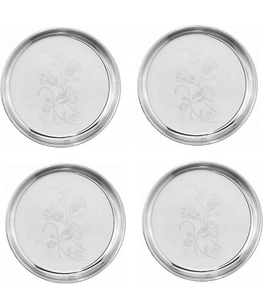 Neelam 4 Pcs Stainless Steel Steel Half Plate