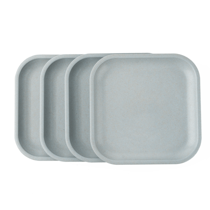 Rice Husk Snack Plates - Set of 4-SKY BLUE