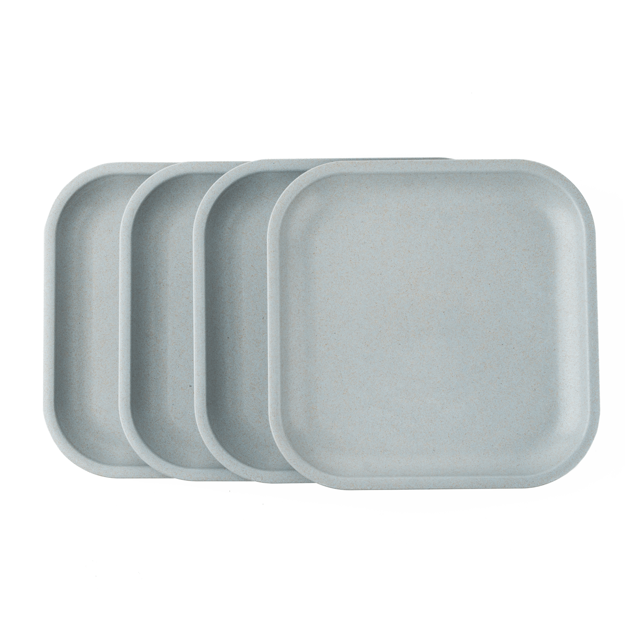 Rice Husk Snack Plates - Set of 4-SKY BLUE