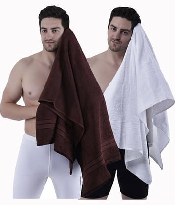 Dollar Cotton Striped 500 -GSM Bath Towel ( Pack of 2 ) - Multicolor