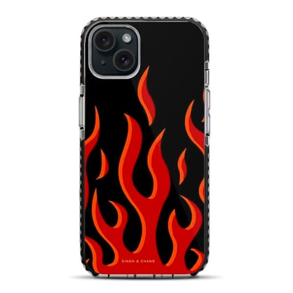 Red Flame Pinterest iPhone 15 Plus Stride Phone Case-Stride