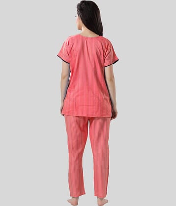 Gutthi Pink Hosiery Women's Nightwear Nightsuit Sets ( Pack of 1 )