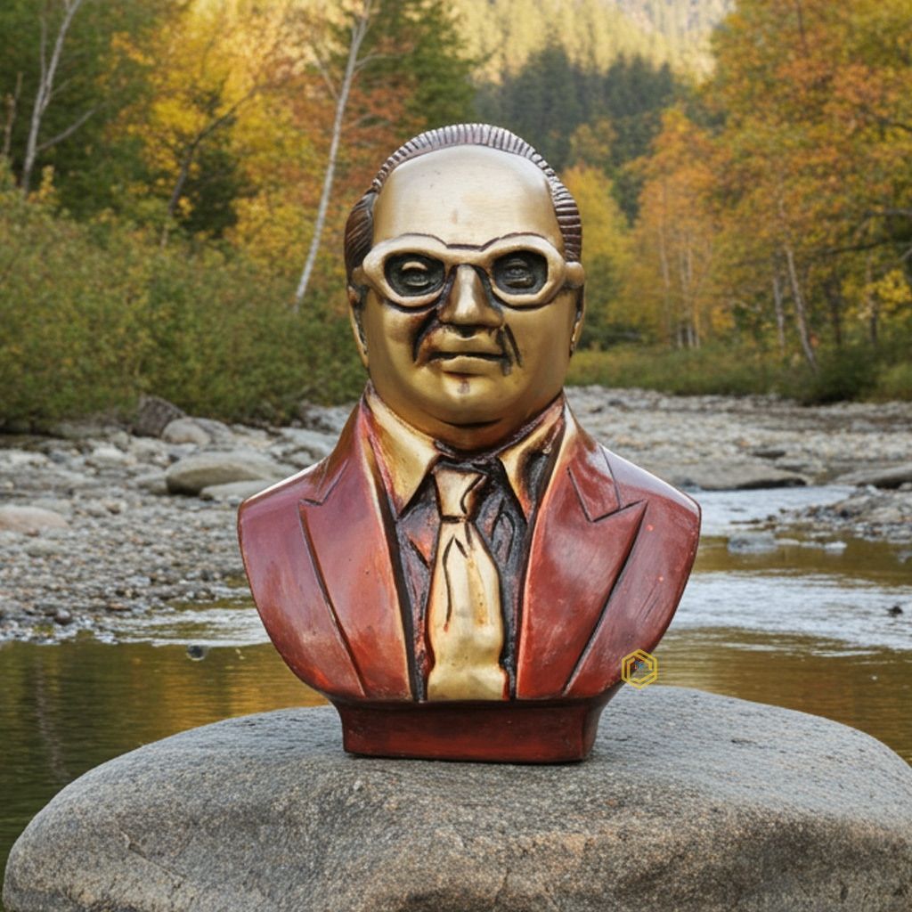 Brass Showpiece Ambedker Ji Statue - Perfect for Temple or Office, Height : 6 Inch (BSMAS515)