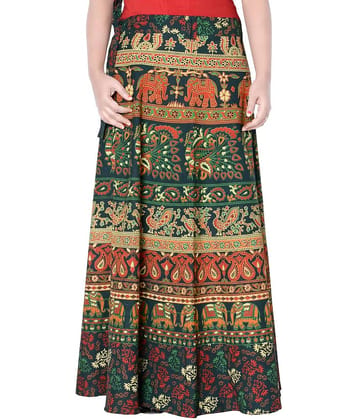 Sttoffa Cotton Wrap Skirt - Green