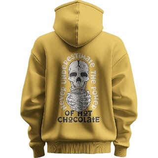 BULL CLOTHING Bold Graphic Mustard Hoodie  Heavyweight 280 GSM Fleece for Ultimate Comfort and Durability (XXL)