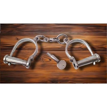 Silver Carbon Steel Handcuffs For Security Forces | Heavy Duty Silver Plated Police (1815)