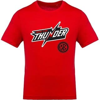 Fastbend Mens Red Printed Cotton Blend Round Neck T-Shirt