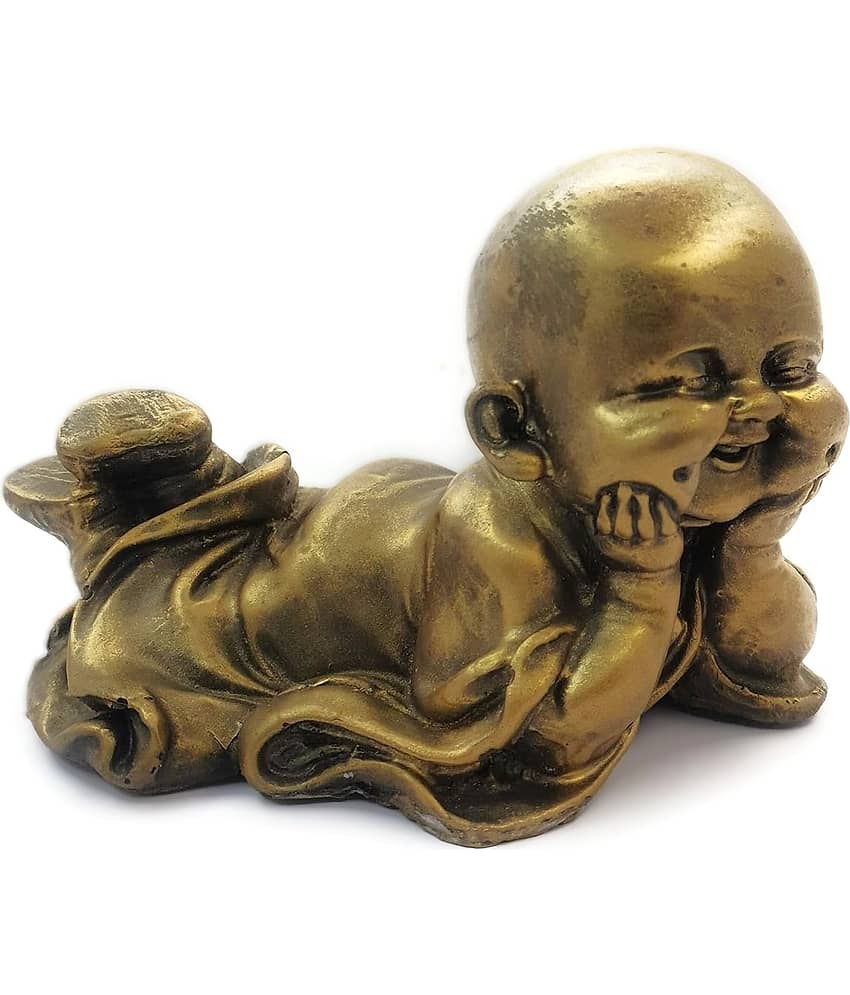 Trendy Homes Resting Buddha Showpiece 15 cm - Pack of 1