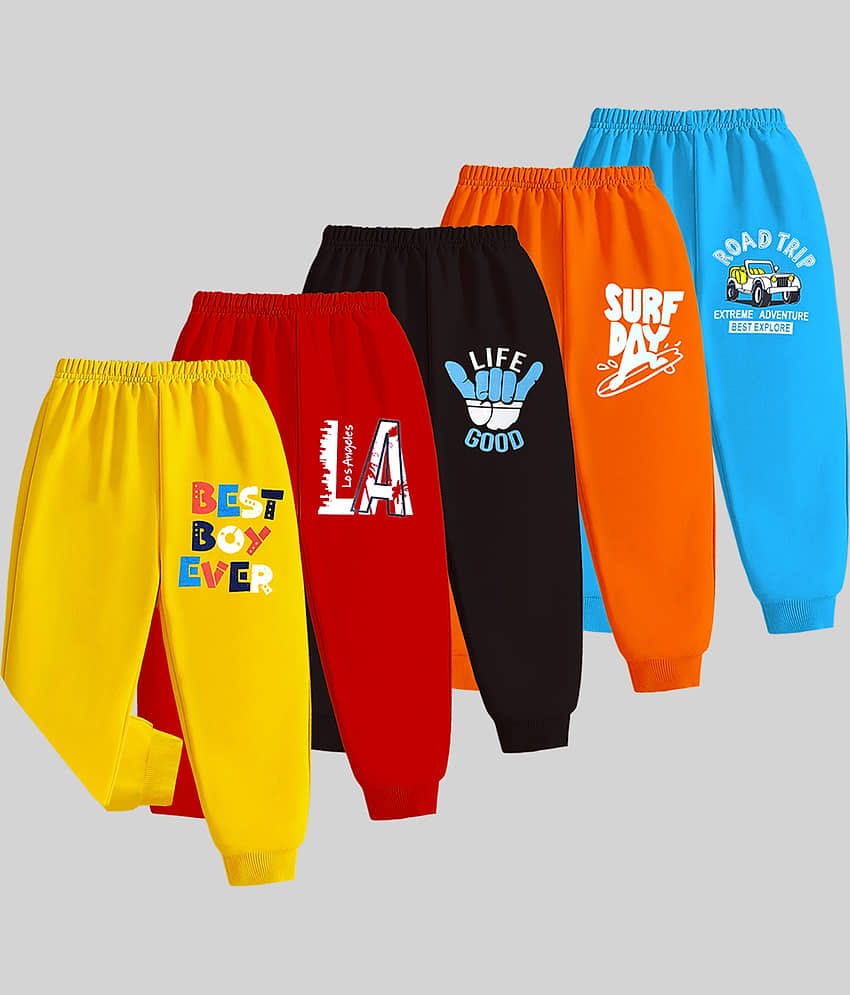 Kuchipoo Pack of 5 Boys Cotton Blend Trackpant ( Multicolor 1 )