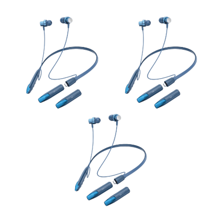 Walta Elite Thor Neckband- Blue (Pack of 3)
