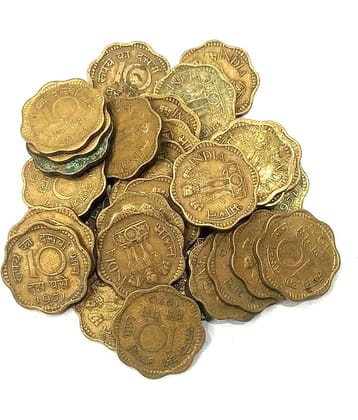 godhood - 10 Paisa Mix Brass Coin  Pack of 10 Numismatic Coins
