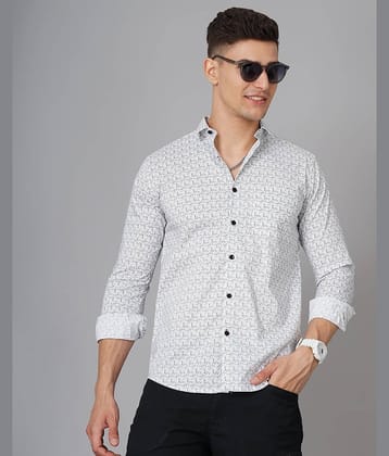 Paul Street - White 100% Cotton Slim Fit Men's Casual Shirt ( Pack of 1 )