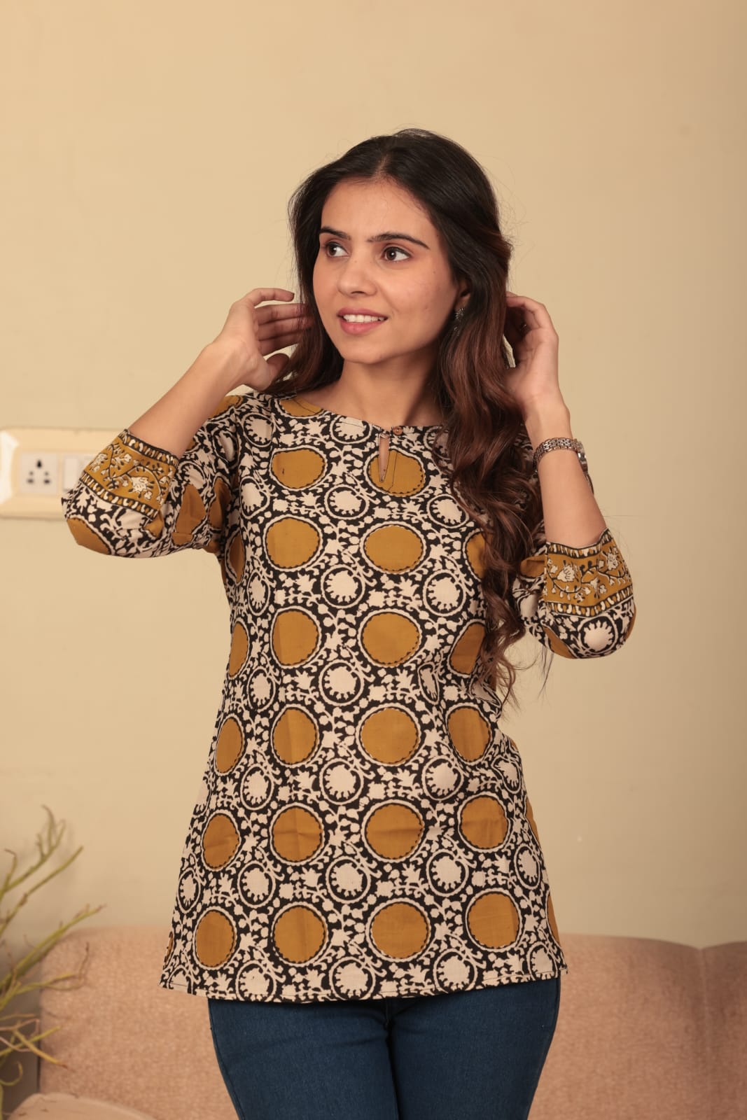 JAIPUR HANDBLOCK PRINT New collection of cotton hand printed short kurti 46