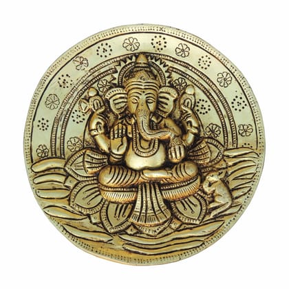 Brass Showpiece Wall Hanging Ganesh Ji God Idol Statue (BSMAS1795 E)