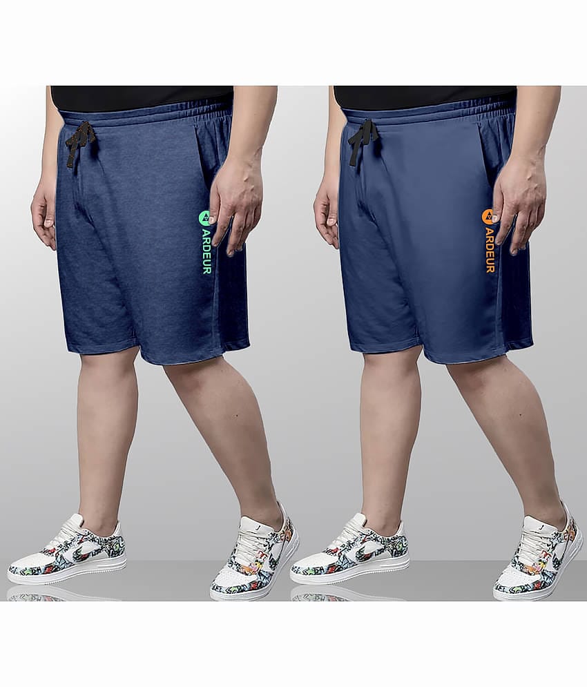 Ardeur Multi Cotton Blend Men's Shorts ( Pack of 2 )