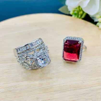 Elsa Viral Ring Combo- adjustable-Red