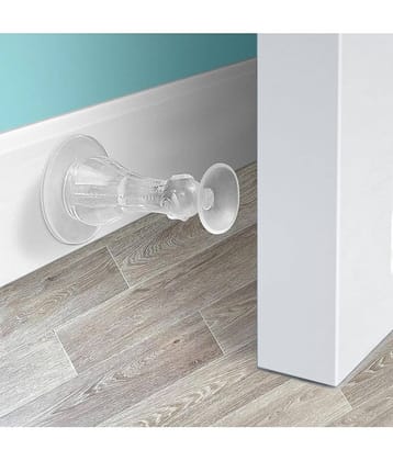GEEO Wall Protector Door Stopper Transparent Wall Mounted Stick On Silicone Door Protector No Drill Self Adhesive D