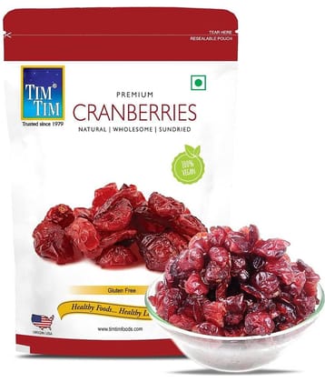 Tim Tim Dried US Cranberries | Cranberry, Healthy Snacks, Dry Fruits, Seeds & Berries, (500g)