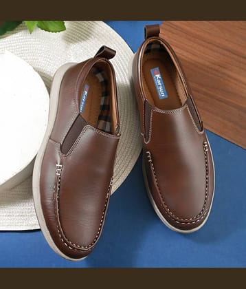 Karsun Brown Men's Slip On Formal Shoes