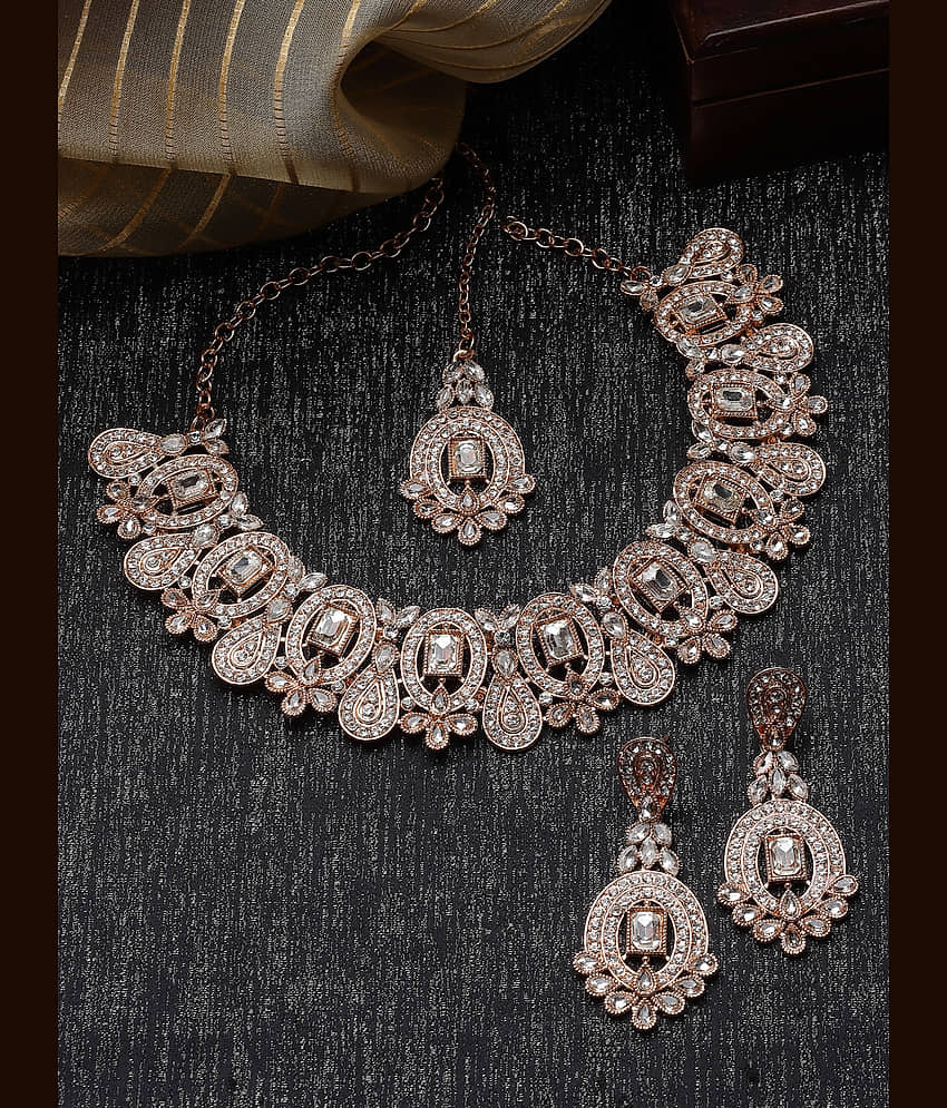 Sukkhi Gold Alloy Necklace Set ( Pack of 1 )