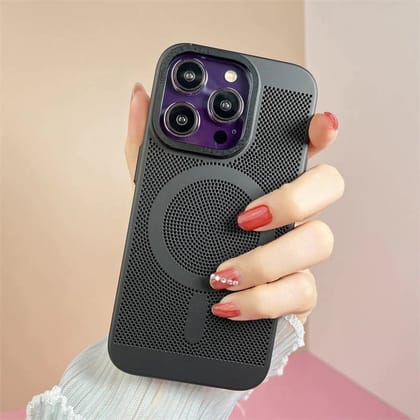 iPhone Series Heat Dissipation Breathable Cooling Case With Camera Bumper-iPhone 13 Pro / Black