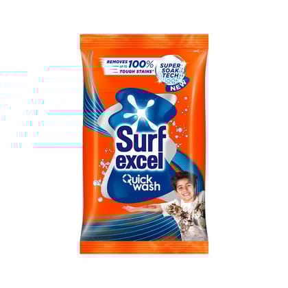 Surf Excel QUICK Wash Detergent Powder, 2Kg Pouch