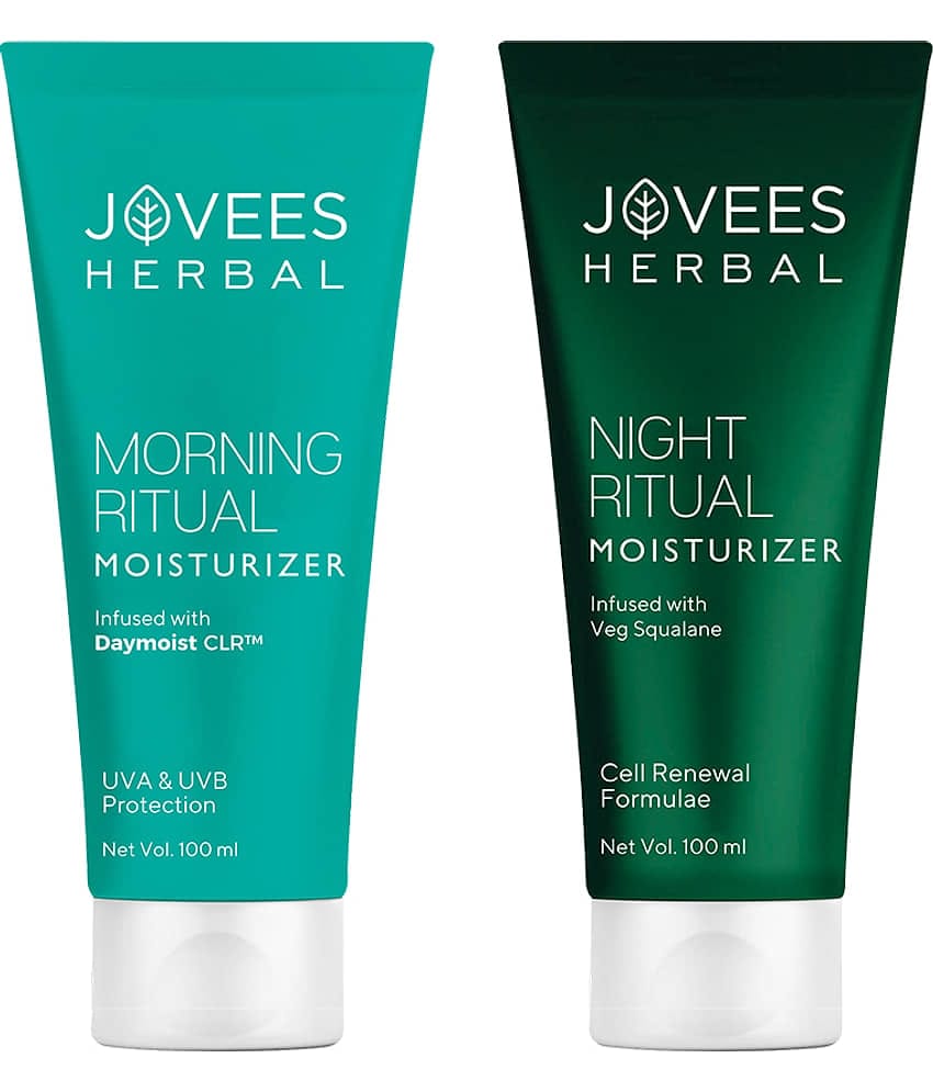 Jovees Herbal Morning & Night Ritual Moisturizer for Darkspots & FineLines 100 Each, (Pack of 2)