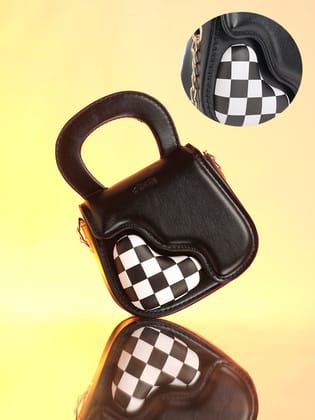 The Micro Pillow Heart Sling Bag - Onyx Black-Sling Bag
