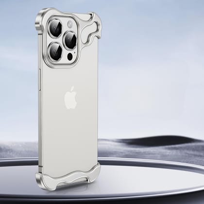 iPhone Series Frame Luxury Bumper Case-iPhone 13 Pro / Silver