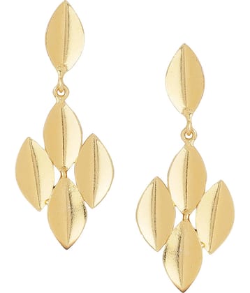 VIRAASI - Gold Danglers Earrings ( Pack of 1 )