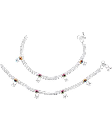 AanyaCentric - Silver Anklets ( Pack of 1 )