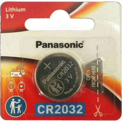 Panasonic CR2032 3V Lithium Coin Cell Battery-Pack of 5