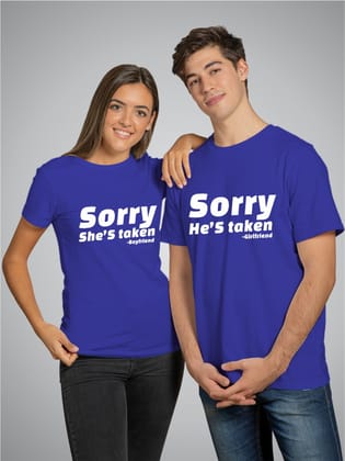 Sorry they are taken - most selling couple t-shirts-S / XS / Royal Blue