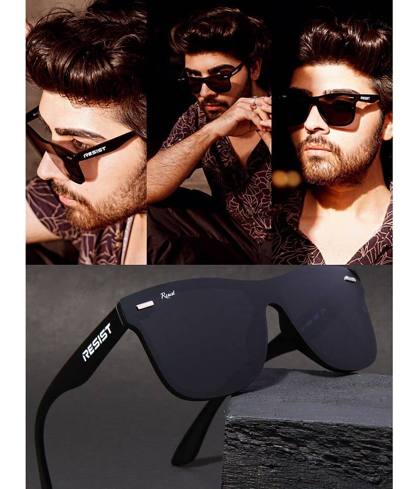 RESIST EYEWEAR Black Square Sunglasses ( Pack of 1 )