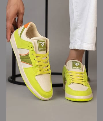 RUN SEVEN ( by GO21 ) Comfort|Summer|Trendy|Outdoor Green Men's Sneakers