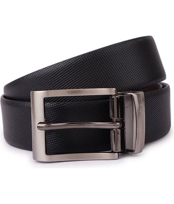 Elite Crafts - Black 100% Leather Men's Reversible Belt ( Pack of 1 )