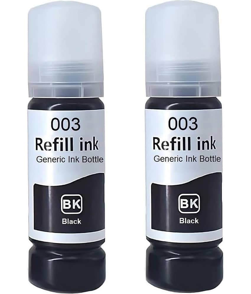 TEQUO 003 L3110 Ink Black Ink ( 70 ml ) Pack of 2 For 003 Ink for E_pson L3110 L3150 L3115 L3116 L3101 L3210 L3215 L3216 L3250 L3151 L3152
