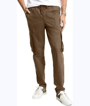 Reoutlook Slim Flat Men's Cargos - Beige ( Pack of 1 )