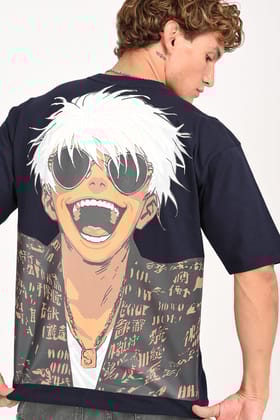 IZI Dark Blue Eye Print T-Shirt-S